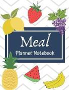 Meal Planner Notebook: Weekly Meal Planner and Grocery List Monday to Sunday 100 Pages 8.5 X 11 Inches (Volume 5)