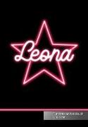 Leona Punktraster Notizbuch Pink Star: Stern Personalisiert Mit Namen I Personalized Journal Notebook