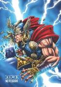 Notebook: Thor Medium College Ruled Notebook 129 Pages Lined 7 X 10 in (17.78 X 25.4 CM)