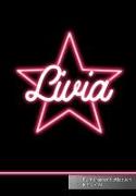 Livia Punktraster Notizbuch Pink Star: Stern Personalisiert Mit Namen I Personalized Journal Notebook
