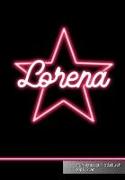 Lorena Punktraster Notizbuch Pink Star: Stern Personalisiert Mit Namen I Personalized Journal Notebook