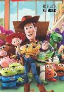 Notebook: Toy Story Medium College Ruled Notebook 129 Pages Lined 7 X 10 in (17.78 X 25.4 CM)