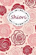 Shiori: Personalisiertes Notizbuch / 150 Seiten / Punktraster / Din A5+ (15,24 X 22,86 CM) / Rosen Cover Design