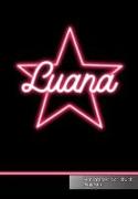 Luana Punktraster Notizbuch Pink Star: Stern Cover Personalisiert Mit Namen I Personalized Journal Notebook