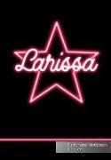 Larissa Punktraster Notizbuch Pink Star: Stern Cover Personalisiert Mit Namen I Personalized Journal Notebook