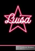 Luisa Punktraster Notizbuch Pink Star: Stern Personalisiert Mit Namen I Perzonalized Journal Notebook