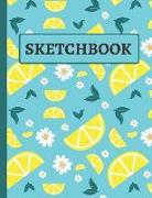 Sketchbook: Cute Floral and Lemon Sketchbook to Practice Sketching, Drawing, Writing and Creative Doodling