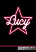 Lucy Punktraster Notizbuch Pink Star: Stern Personalisiert Mit Namen I Personalized Journal Notebook