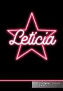 Leticia Punktraster Notizbuch Pink Star: Stern Personalisiert Mit Namen I Personalized Journal Notebook