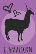 Llamaicorn Journal: A Purple Notebook with a Llama Cover