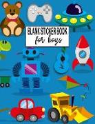 Blank Sticker Book for Boys: Sticker Album, Sticker Activity Book for Kids Large 8.5 X 11