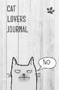 Cat Lovers Journal: Lined Notebook for Journaling and Writing Gift: 6x9 Inch, 103 Custom Pages