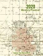 2020 Weekly Planner: Roswell, New Mexico (1949): Vintage Topo Map Cover