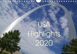 USA Highlights 2020 (Wandkalender 2020 DIN A4 quer)