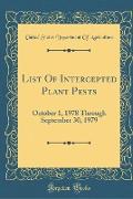 List Of Intercepted Plant Pests