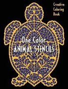 Animal Stencils One Color Creative Coloring Book