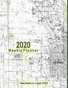 2020 Weekly Planner: West Medford, Oregon (1983): Vintage Topo Map Cover