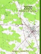 2020 Weekly Planner: Georgetown, Delaware (1954): Vintage Topo Map Cover