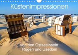 Küstenimpressionen von den Ostseeinseln Rügen und Usedom (Wandkalender 2020 DIN A4 quer)