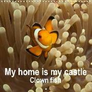 My home is my castle - Clown fish (Wall Calendar 2020 300 × 300 mm Square)