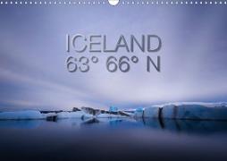 Iceland 63° 66° N (Wall Calendar 2020 DIN A3 Landscape)