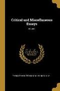 Critical and Miscellaneous Essays, Volume I