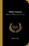 Higher Criticism: What Is It and Where Does It Lead Us?