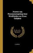 Proeve Van Pensioenregeling Voor Werklieden En Huns Gelijken