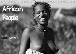 African People black white (Tischkalender 2020 DIN A5 quer)