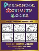Printable Kindergarten Worksheets Book (Preschool Activity Books - Medium): 40 Black and White Kindergarten Activity Sheets Designed to Develop Visuo-