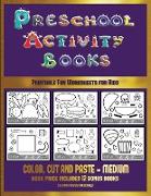 Printable Fun Worksheets for Kids (Preschool Activity Books - Medium): 40 Black and White Kindergarten Activity Sheets Designed to Develop Visuo-Perce
