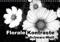 Florale Kontraste in Schwarz-Weiß (Wandkalender 2020 DIN A4 quer)