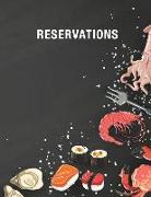 Reservations: Reservation Book for Restaurant 2019 365 Day Guest Booking Diary Hostess Table Log Journal Seafood