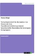 Versuchsprotokoll für die Analyse von Säuren mit dem NanoBioLab-Schülerexperiment. Sprachsensible Materialien für heterogene Lerngruppen