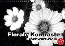 Florale Kontraste in Schwarz-Weiß (Wandkalender 2020 DIN A4 quer)