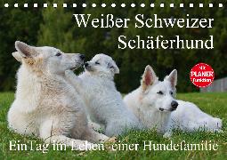 Weißer Schweizer Schäferhund - Ein Tag im Leben einer Hundefamilie (Tischkalender 2020 DIN A5 quer)