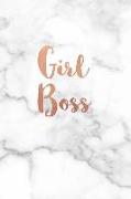 Girl Boss: Classic Marble and Gold Notebook College Ruled Lined Pages 6 X 9 Journal