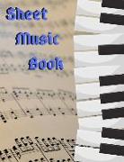 Music Sheet Book: 8.5inx11in 100 Pages