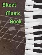 Music Sheet Book: 8.5inx11in 100 Pages