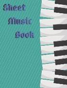 Music Sheet Book: 8.5inx11in 100 Pages