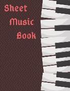 Music Sheet Book: 8.5inx11in 100 Pages