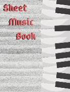 Music Sheet Book: 8.5inx11in 100 Pages