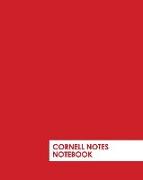 Cornell Notes Notebook: Fire Engine Red Notebook Supports a Proven Way to Improve Study and Information Retention