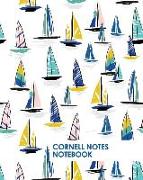 Cornell Notes Notebook: Nautical Theme Sailboat Notebook Supports a Proven Way to Improve Study and Information Retention