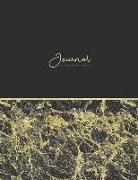 Journal Minerals + Gold: College-Ruled Notebook - 80-Page Large Size - Perfect Soft Bound