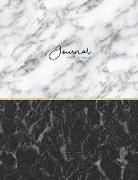 Journal Marble + Gold: College-Ruled Notebook - 80-Page Large Size - Perfect Soft Bound