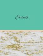 Journal Marble + Gold: College-Ruled Notebook - 80-Page Large Size - Perfect Soft Bound