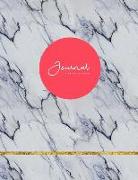 Journal Marble + Gold: Hot Pink + Blue Marbled Notebook - Lined 80-Page - Perfect Bound Cover