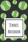 Tennis Notebook: Blank Lined Paper with Page Numbers 110 Pages 6 X 9 Inches (Volume 2)