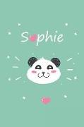 Sophie: Ein Individuelles Panda Notizbuch Mit Dem Namen Sophie Und Ganzen 100 Linierten Seiten Im Tollen 6x9 Zoll Format (Ca